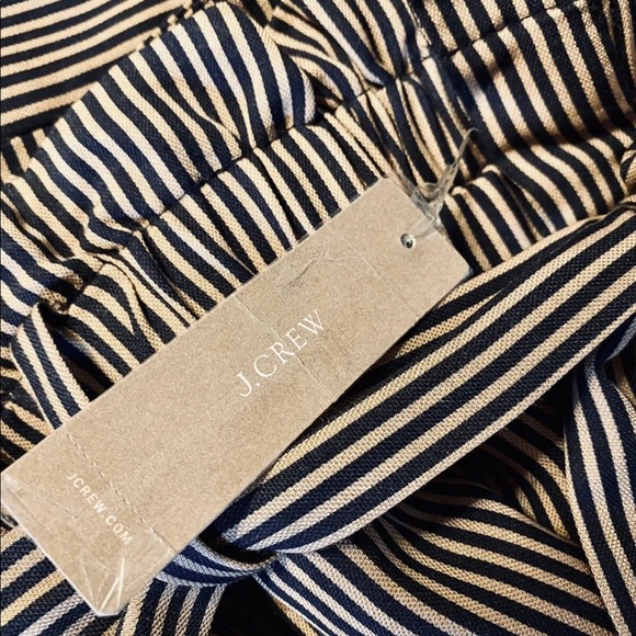 J. CREW Point Sur paper bag pants Black & Tan stripe jumpsuit size 4 BRAND NEW - Picture 4 of 16